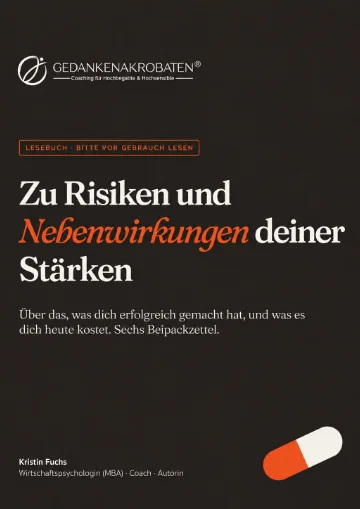 Cover des Lesebuchs „Zu Risiken und Nebenwirkungen deiner Stärken“
