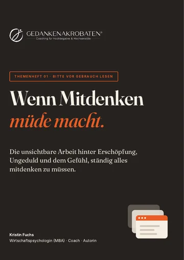 Cover des Themenhefts 01 „Wenn Mitdenken müde macht.“